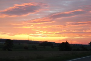 Sonnenuntergang im Allgäu